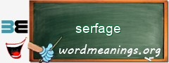 WordMeaning blackboard for serfage